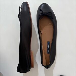 Margaux Classic Black Leather Flats